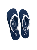 Sala'o Beach Wear CHANCLAS azul marino con logo SALA'O — fondo transparente