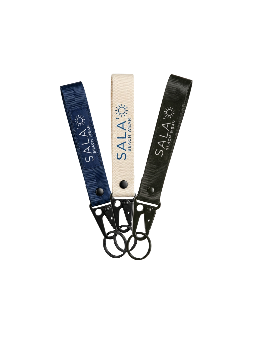 Sala'o Beach Wear BEACH ESSENTIALS combo de llaveros en azul, beige y negro