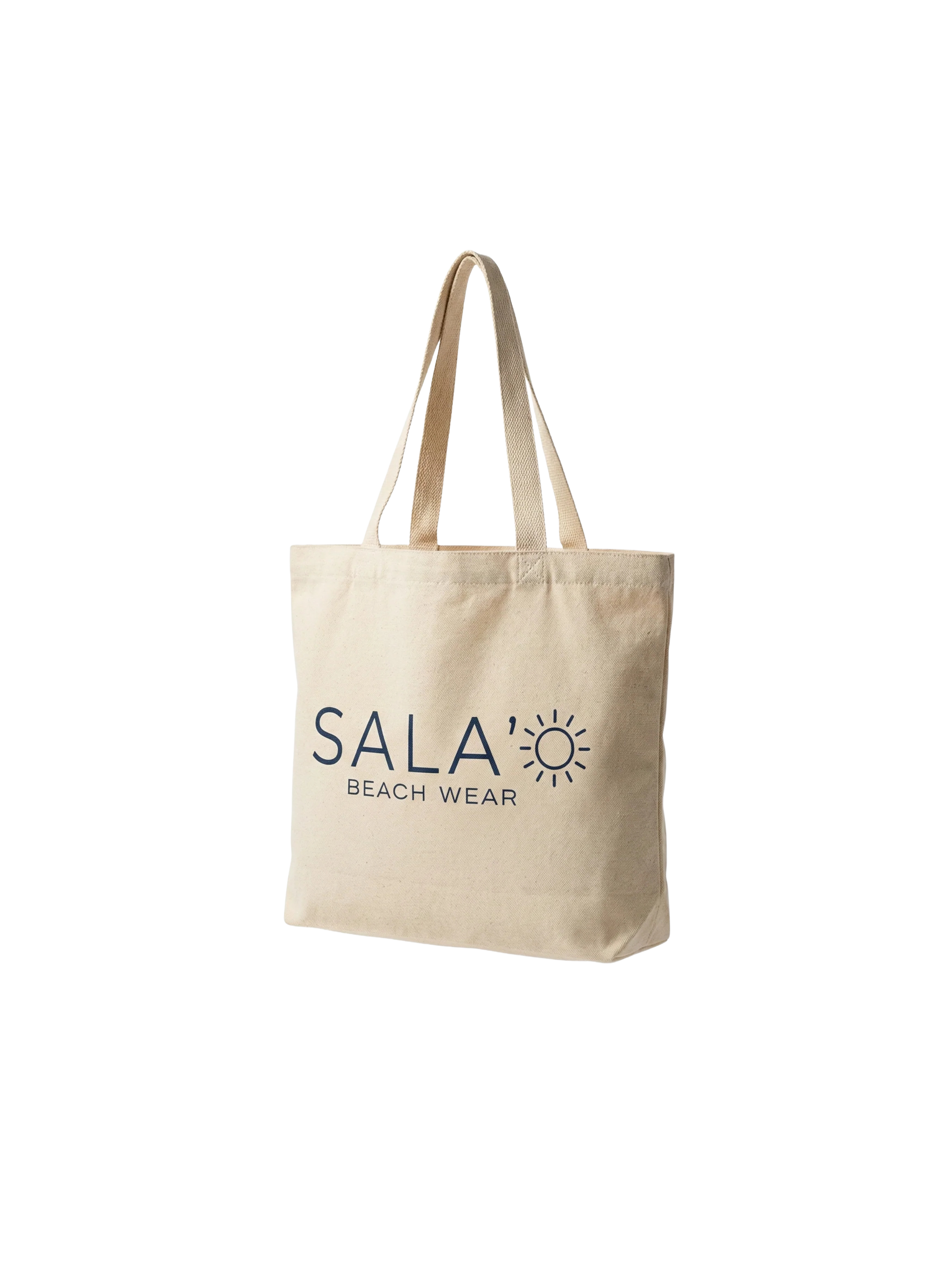 Sala'o Beach Wear TOTE BAG beige con logo SALA'O — fondo transparente